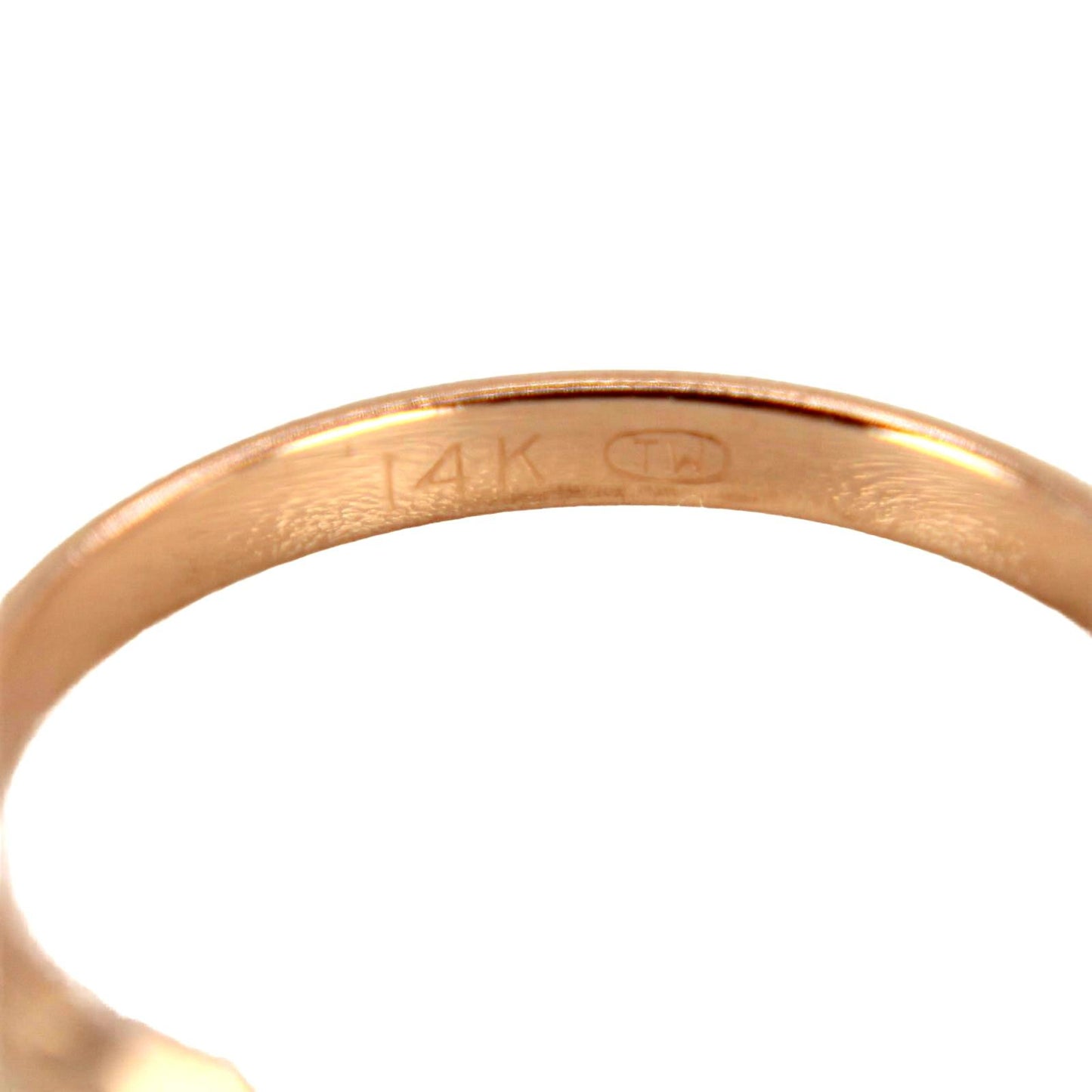 Vintage 14kt Rose Gold Plain Band Ring 2.2mm Classic Wedding Stacking Size 7