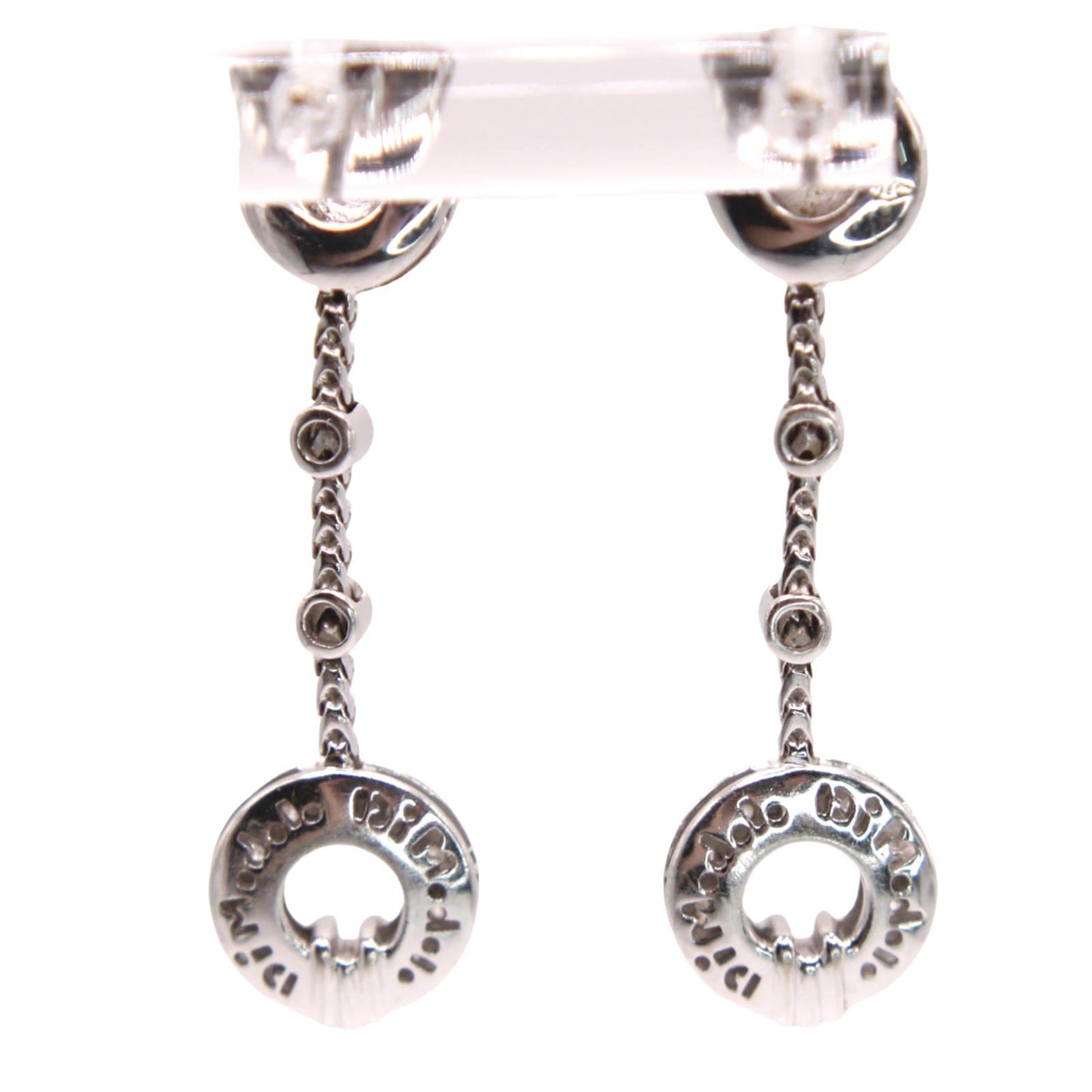Di Modolo Tempia 18kt White Gold Diamond Dangle Italy Earrings 0.84 cttw